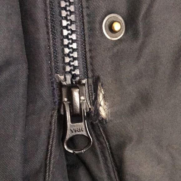 Navy Down North Face Winter Coat - Picture 3 of 4